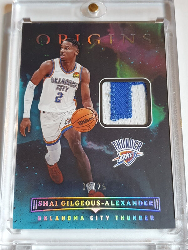 2022 Origins Shai Gilgeous-Alexander #PATCH TURQUOISE /25 Game Worn Jersey