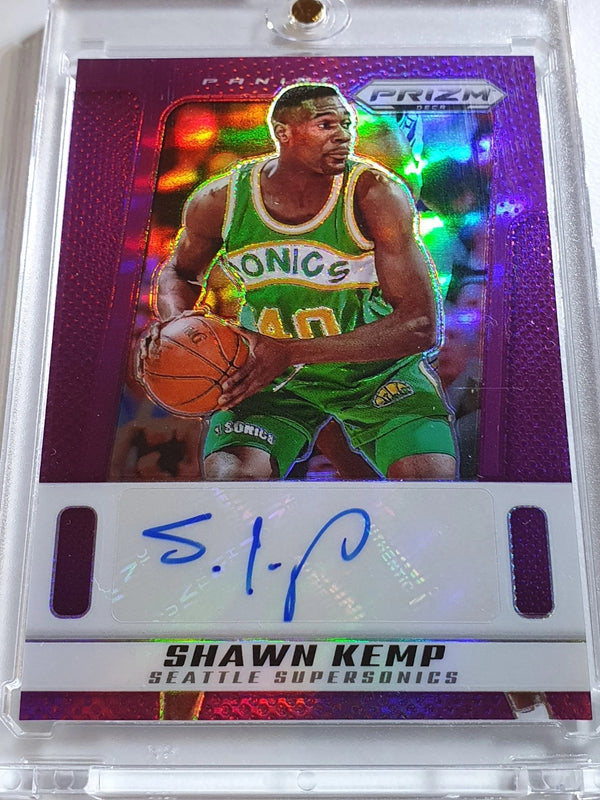 2024 Panini Prizm Deca Shawn Kemp #AUTO PURPLE /75 Holo Signatures - Rare