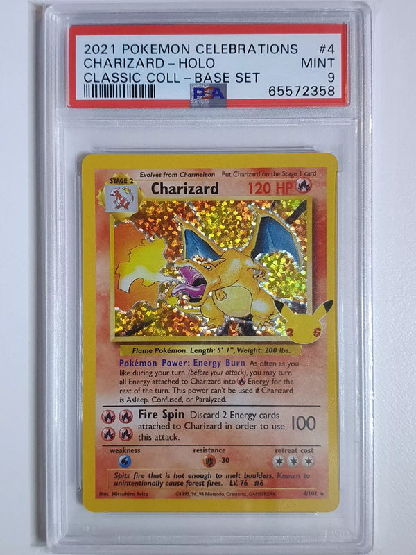 2021 Pokemon Celebrations Charizard #4 HOLO Classic Collection - PSA 9