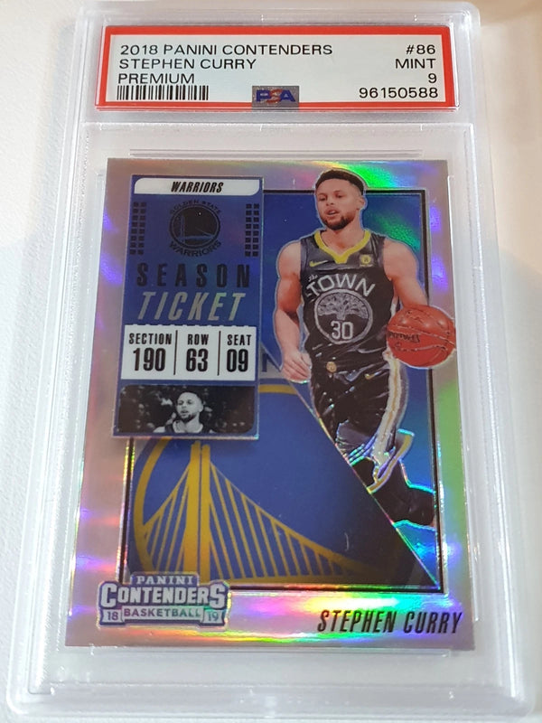 2018 Panini Contenders Stephen Curry #86 PREMIUM Holo - PSA 9 (POP 21)