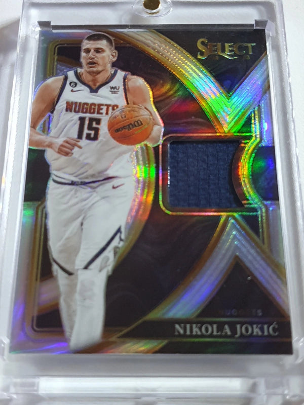 2022 Panini Select Nikola Jokic #PATCH SILVER Prizm Game Worn Jersey - Rare