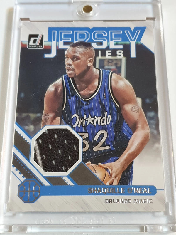2020 Donruss Shaquille O'Neal #PATCH 2 Color Striped Game Worn Jersey - Rare