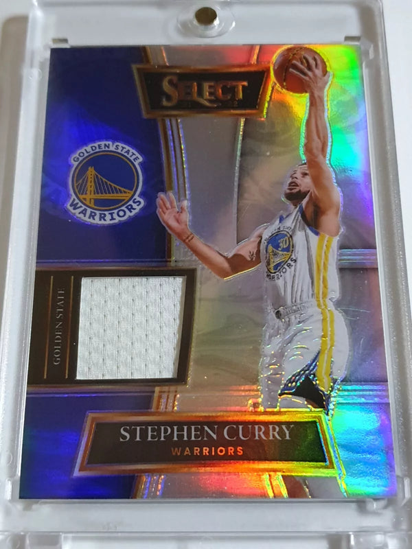 2021 Panini Select Stephen Curry #PATCH SILVER Prizm Game Worn Jersey - Rare