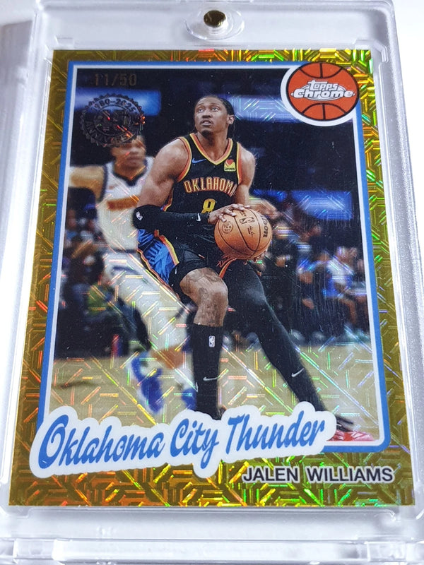 2025 Topps Jalen Williams #TC-JW GOLD MOJO REFRACTOR /50 1980-81 Topps Chrome