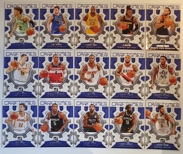 2021 Panini Donruss Craftsmen COMPLETE SET (15 Cards) w/ LeBron Luka Steph