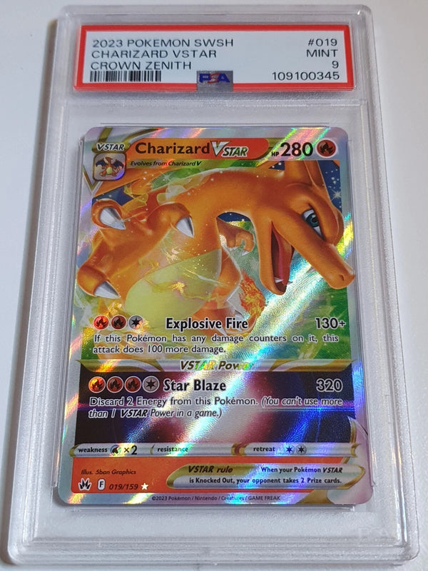 2023 Pokemon SWSH Charizard VSTAR 019/159 Crown Zenith - PSA 9