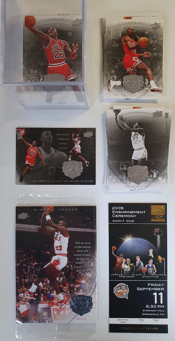2009 Upper Deck Michael Jordan LEGACY COMPLETE (50 Cards + Jumbo + HOF Ticket)