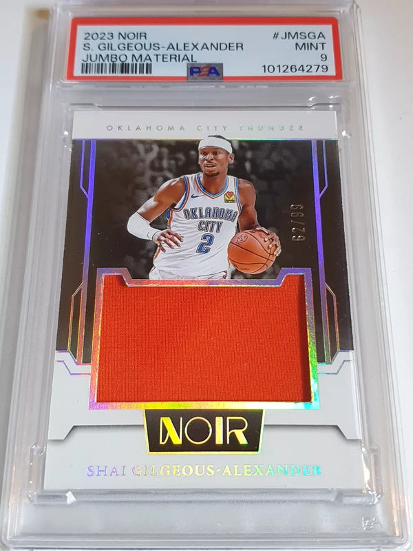 2023 Noir Shai Gilgeous-Alexander #PATCH /99 Jumbo Game Jersey - PSA 9 (POP 1)