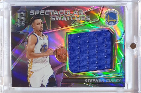 2016 Panini Spectra Stephen Curry #PATCH SILVER /149 Holo Game Worn Jumbo Jersey