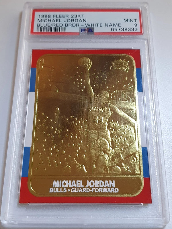 1998 Fleer 23KT Gold Michael Jordan RED WHITE BLUE BORDER 