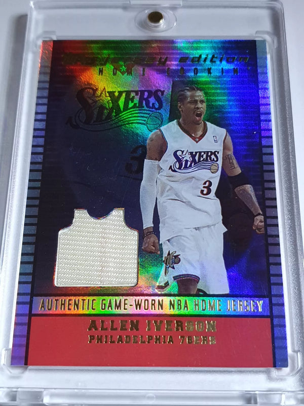 2002 Topps Jersey Edition Allen Iverson #PATCH Holo Game Worn Jersey - Rare