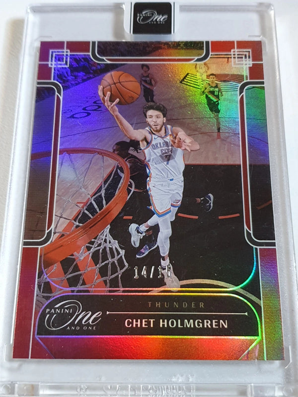 2023 Panini One and One Chet Holmgren #38 RED /15 Holo - Panini Factory Sealed