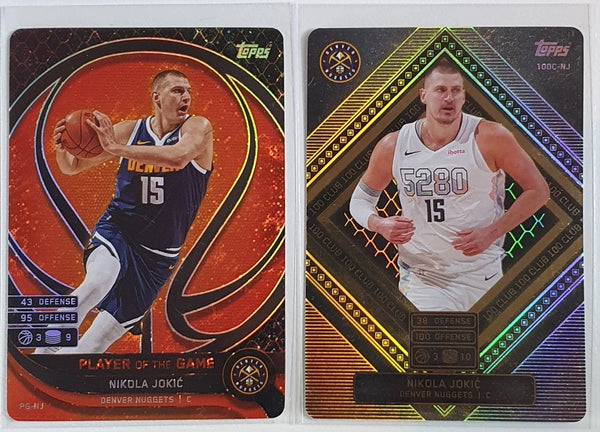 Lot of 2 x 2025 Topps Match Attax Nikola Jokic Holos Color Variants - Rare
