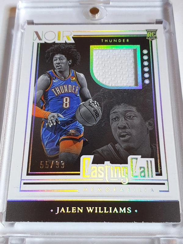 2022 Panini Noir Jalen Williams Rookie #PATCH /99 Jersey Memorabilia - Rare