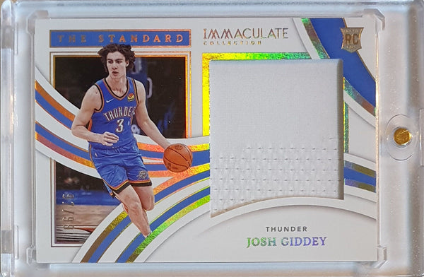 2021 Panini Immaculate Josh Giddey Rookie #PATCH /99 Jumbo Jersey - Rare