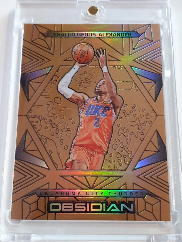 2024 Obsidian Shai Gilgeous-Alexander #8 ELECTRIC ETCH BRONZE FLOOD 99/99 Holo