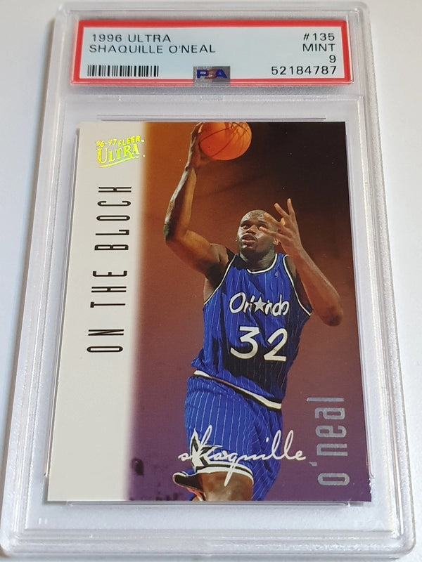 1996 Fleer Ultra Shaquille O'Neal #135 On The Block - PSA 9 (POP 19)
