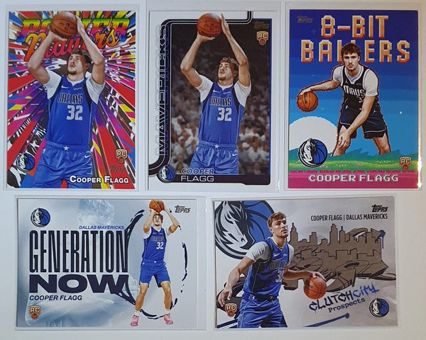 2025 Topps Cooper Flagg Lot of 5 x Rookie Cards RC - Ready to Grade