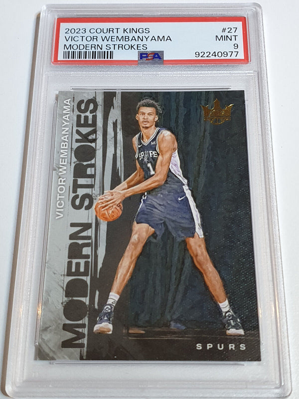 2023 Court Kings Victor Wembanyama Rookie #27 Moderm Strokes - PSA 9 (Low POP)