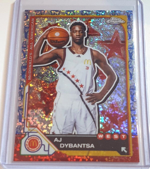 2025 Topps Chrome McDonald's AJ Dybantsa Rookie #7 McFLURRY REFRACTOR RC - Rare