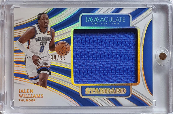 2023 Panini Immaculate Jalen Williams #PATCH /99 Game Worn Jumbo Jersey - Rare