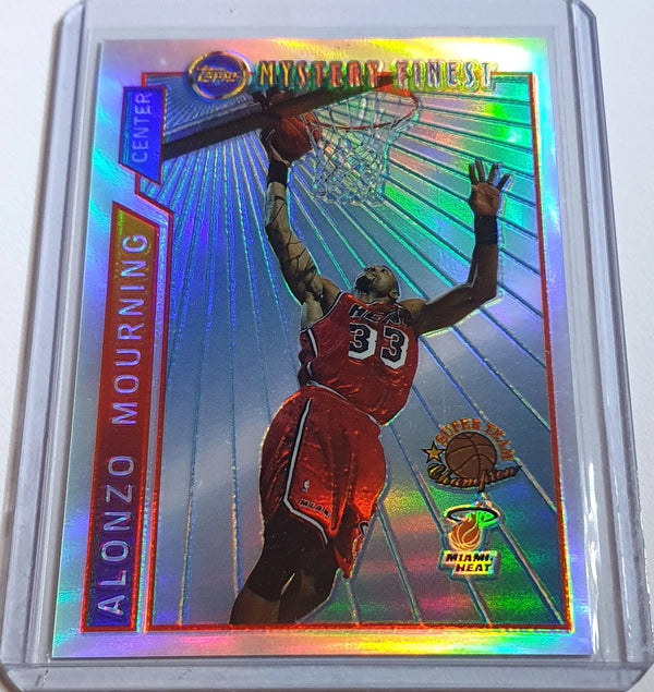 1996 Topps Alonzo Mourning #M10 BORDERED REFRACTOR Mystery Finest - Rare