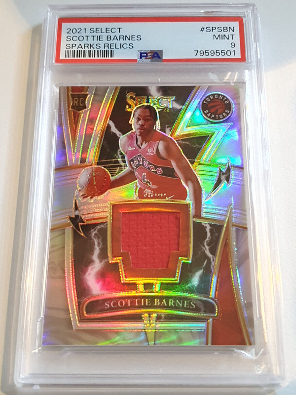 2021 Select Scottie Barnes Rookie PATCH Sparks Holo Jersey Patch - PSA 9 (POP 6)