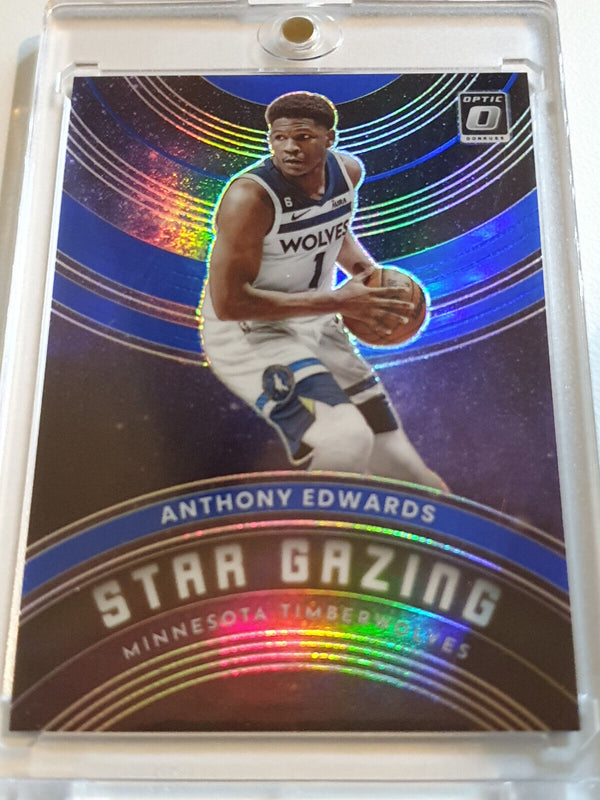 2022 Donruss Optic Anthony Edwards #14 BLUE HOLO /49 - Ready for Grading