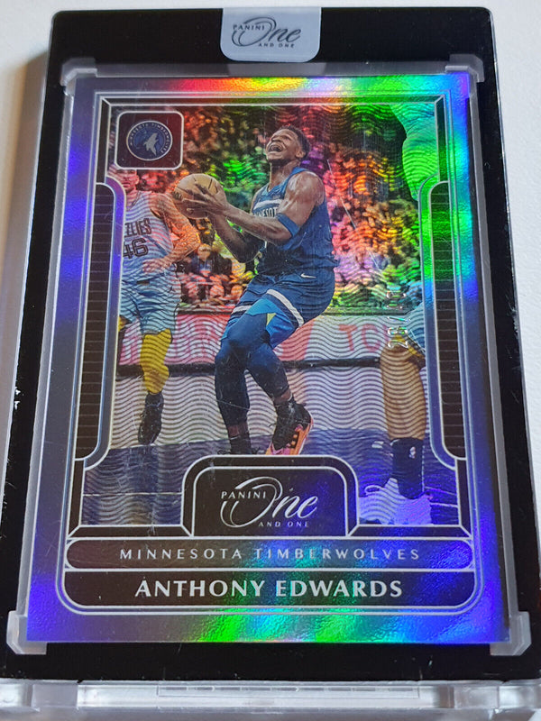 2022 One and One Anthony Edwards #37 BLUE /40 Holo - Panini Sealed