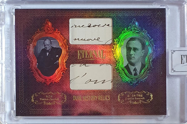 2024 Eternal Winston Churchill Franklin  Roosevelt #RELICS RED /25 Dual Relics