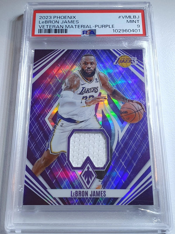 2023 Phoenix Lebron James #PATCH PURPLE /99 Game Worn Jersey - PSA 9 POP 3