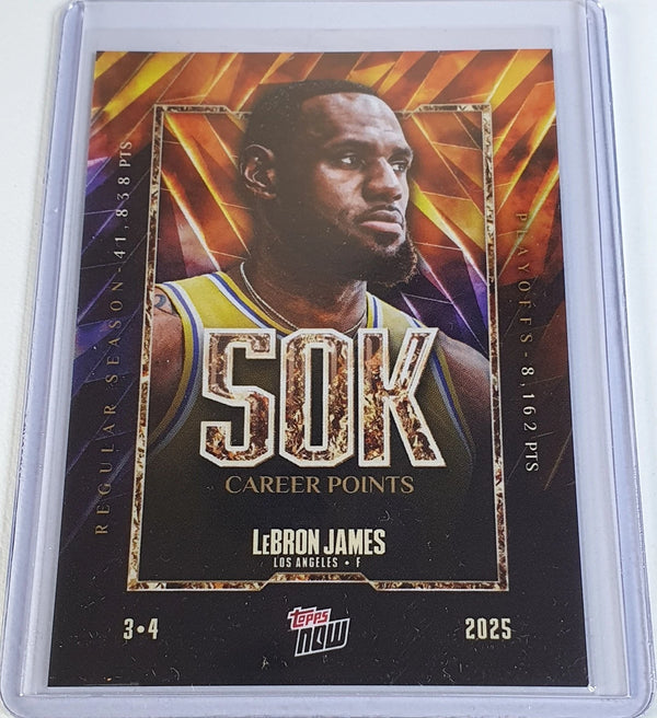 2024 Topps Now LeBron James #12 50K Career Points - Ready to Grade