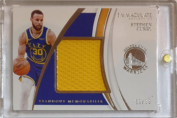 2020 Panini Immaculate Stephen Curry #PATCH /99 Game Worn Jumbo Jersey - Rare