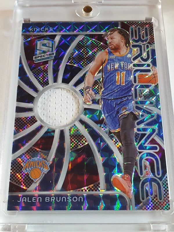 2023 Panini Spectra Jalen Brunson #PATCH INTERSTELLAR /75 Game Worn Jersey