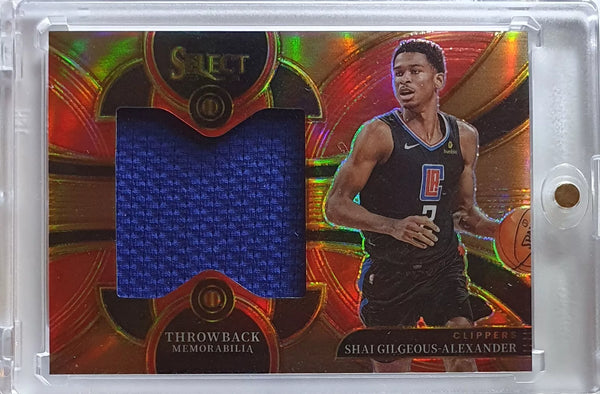 2023 Select Shai Gilgeous-Alexander #PATCH COPPER Prizm /49 Game Worn Jersey
