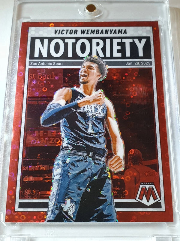 2024 Panini Mosaic Victor Wembanyama #3 FAST BREAK RED /99 Holo - Ready to Grade