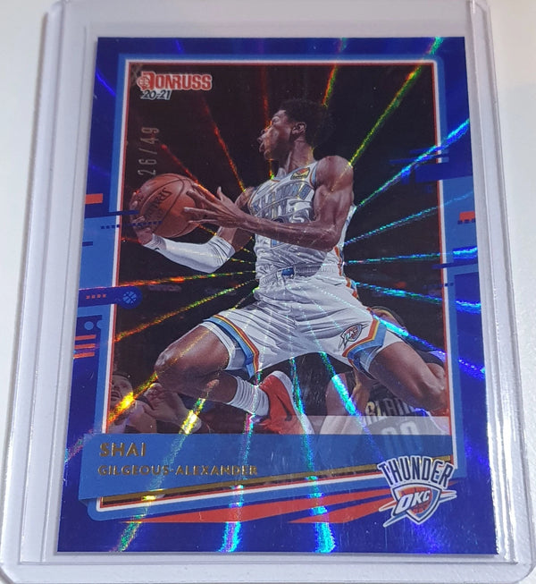 2020 Panini Donruss Shai Gilgeous-Alexander #195 BLUE LASER /49 Holo - Rare