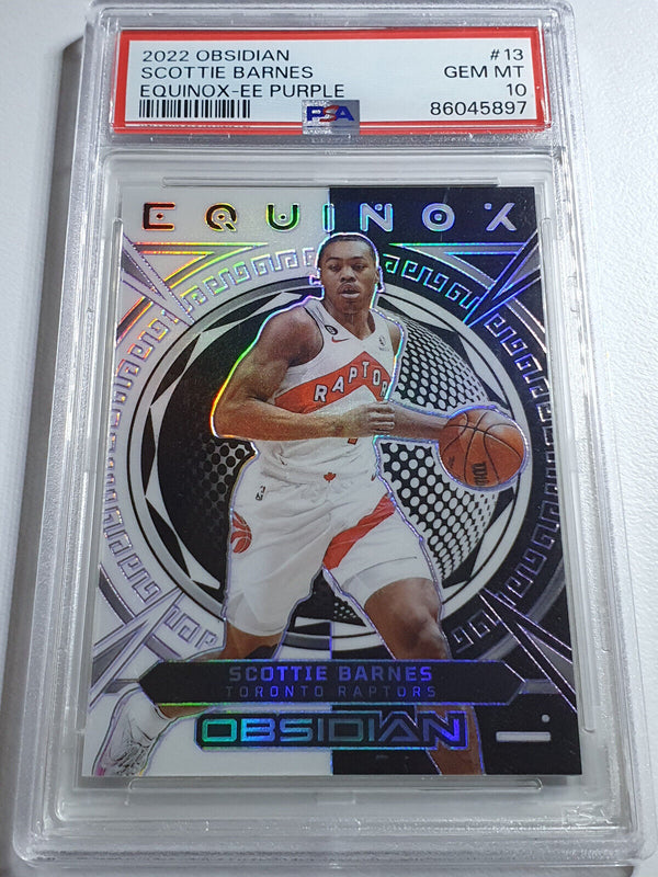 2022 Obsidian Scottie Barnes ELECTRIC ETCH PURPLE /75 Holo - PSA 10 (POP 2)