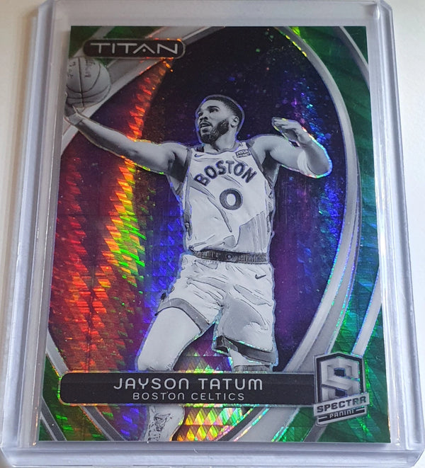 2023 Panini Spectra Jayson Tatum #82 GREEN /75 Holo Titan - Ready to Grade
