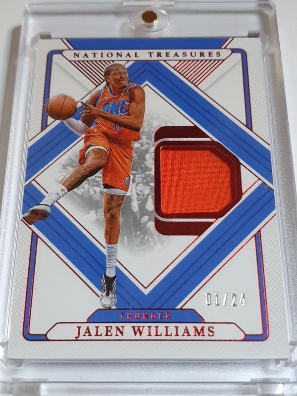 2024 National Treasures Jalen Williams #PATCH RED 01/24 Game Worn Jersey - Rare