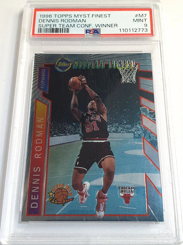 1996 Topps Mystery Finest Dennis Rodman #M7 Super Team Winner - PSA 9 (POP 7)