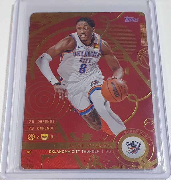 2025 Topps Match Attax Jalen Williams #69 SUPER RARE RED - Ready to Grade