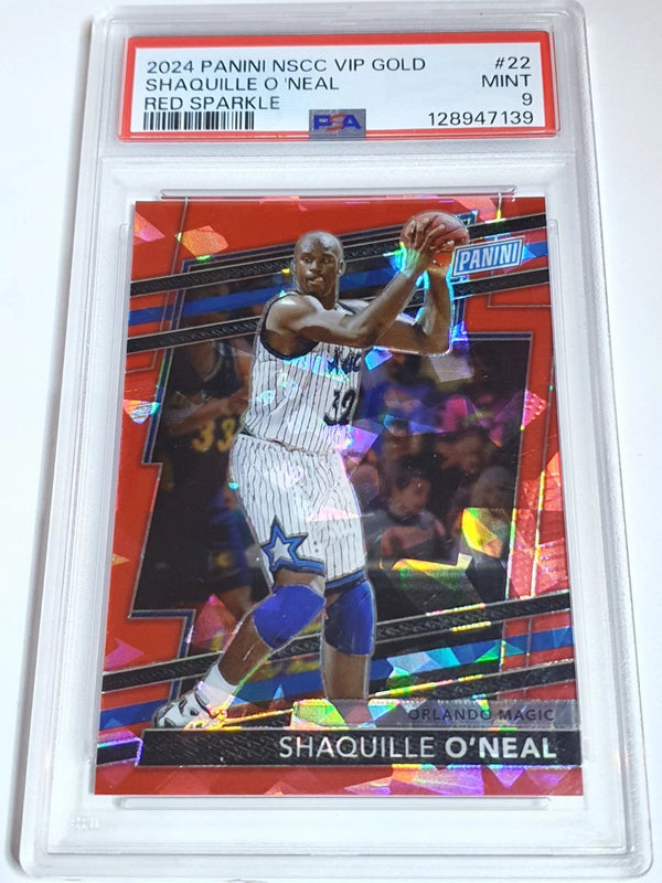 2024 Panini NSCC VIP Gold Shaquille O'Neal #22 RED SPARKLE /99 - PSA 9 (POP 1)