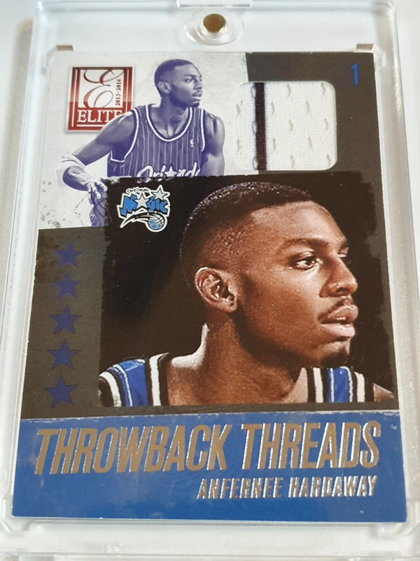 2013 Panini Elite Anfernee Hardaway #PATCH Game Worn Jersey - Rare