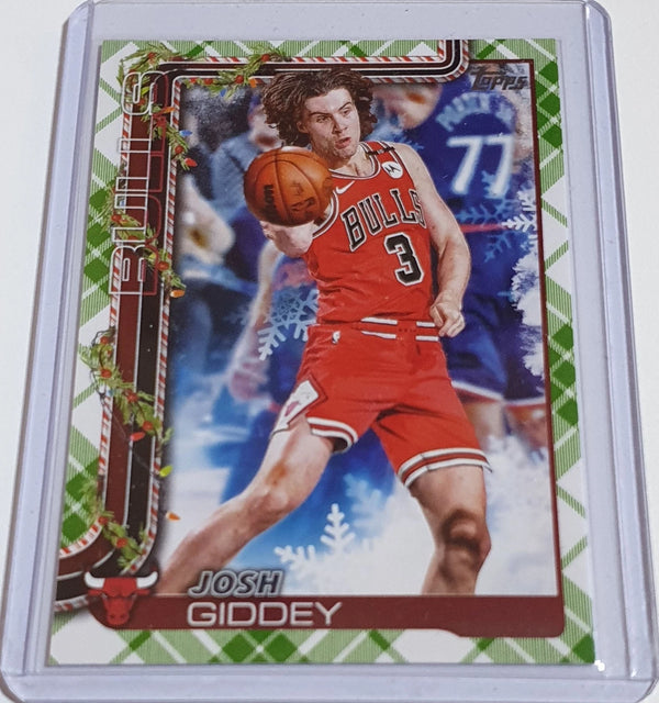 2025 Topps Holiday Josh Giddey #H28 GREEN PLAID (Bulls) - Ready to Grade