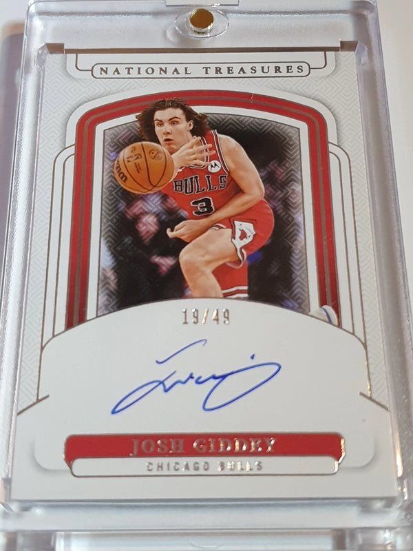 2024 Panini National Treasures Josh Giddey AUTO /49 (Bulls) - On Card Autograph