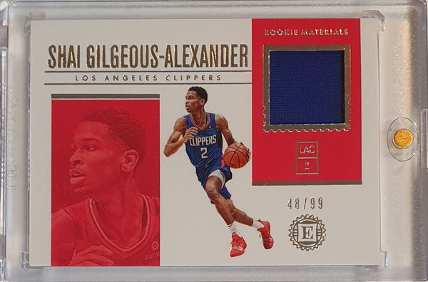 2018 Encased Shai Gilgeous-Alexander Rookie #PATCH /99 Player Worn RC Jersey