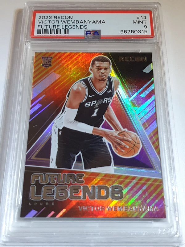 2023 Panini Recon Victor Wembanyama Rookie #14 Future Legends RC - PSA 9