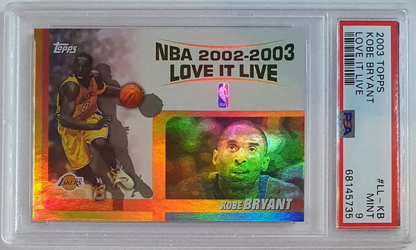 2003 Topps Basketball Kobe Bryant #LL-KB Love it Live - PSA 9 (Low POP)