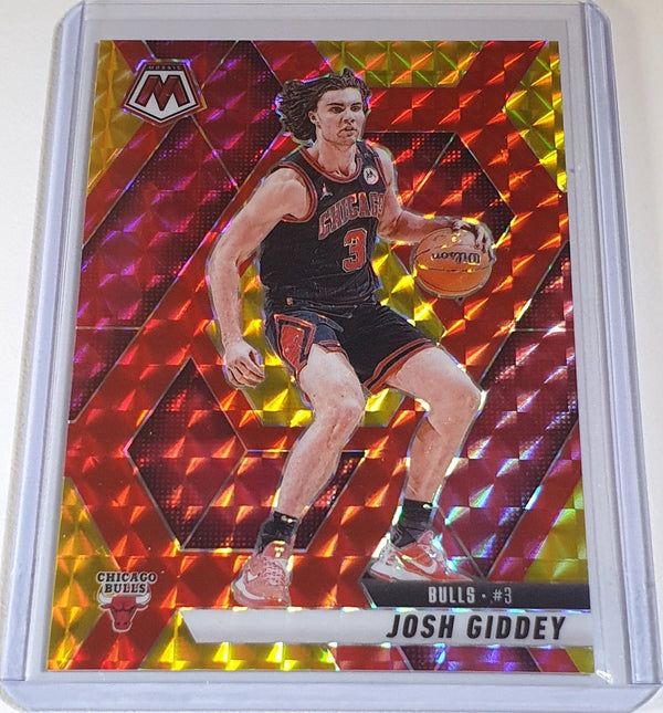 2024 Panini Mosaic Josh Giddey #71 CHOICE FUSION RED YELLOW /75 Holo - Rare